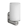 Gessi 316 стакан настенный, белый композитный материал, держатель, цвет Steel Brushed 54707.239