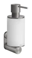 Gessi 316 дозатор для жидкого мыла настенный, колба белая, цвет Steel Brushed 54713.239