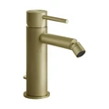Gessi Flessa смеситель для биде однорычажный, донный клапан, соединительные шланги, цвет Brushed Brass PVD 54007.727