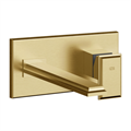 Снято с 01.04.2025 Gessi Eleganza смеситель встраиваемый однорычажный, длинный излив, без донного клапана, внешняя часть, цвет Gold Brushed CCP 46088.087