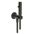 Gessi гигиенический душ, лейка, шланг 1250 мм, шланговое подсоединение -держатель лейки, цвет Black Metal Brushed PVD 58153.707