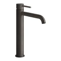 Gessi Flessa смеситель для раковины высокий, длинный излив, без донного клапана, соединительные шланги, цвет Black Metal Brushed PVD 54006.707
