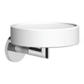 Gessi Anello мыльница настенная, белый композитный материал, держатель, цвет хром 63701.031
