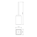 Ершик DECOR WALTHER BROWNIE 0940760 напольный цвет черный матовый черный хром 940760