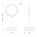 Косметическое зеркало DECOR WALTHER KRISTALL 0941896 настольное цвет золото английский зеленый 941896
