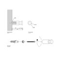 Крючок DECOR WALTHER UNIVERSAL 0900500 подвесной цвет хром 0900500