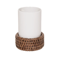 Стакан DECOR WALTHER BASKET 0936392 настольный цвет белый/ротанг темный 0936392