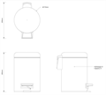 Ведро DECOR WALTHER BASIC 0615750 напольное цвет белый 0615750
