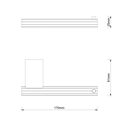 Держатель туалетной бумаги DECOR WALTHER OF.LINE 0670695 подвесной цвет Aqua 0670695