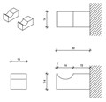 Крючок DECOR WALTHER CORNER 0561960 подвесной набор 2 шт цвет черный матовый 0561960