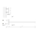 Полотенцедержатель DECOR WALTHER MIKADO 0520660 подвесной цвет черный матовый 0520660
