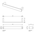 Полотенцедержатель DECOR WALTHER CONTRACT 0650700 подвесной цвет хром 0650700
