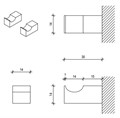 Крючок DECOR WALTHER CORNER 0561920 подвесной набор 2 шт цвет золото 0561920