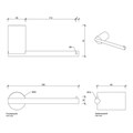 Держатель туалетной бумаги DECOR WALTHER STONE 0974854 подвесной цвет белый хром 0974854