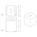 Диспенсер для салфеток DECOR WALTHER STONE 0974050 настольный цвет белый 0974050