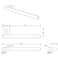 Полотенцедержатель DECOR WALTHER BAR 0856500 подвесной цвет хром 0856500