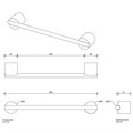 Полотенцедержатель DECOR WALTHER STONE 0975054 подвесной цвет белый матовый хром 0975054
