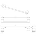 Полотенцедержатель DECOR WALTHER STONE 0975154 подвесной цвет белый матовый хром 0975154