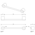Полотенцедержатель DECOR WALTHER STONE 0975055 подвесной цвет белый матовый сталь матовая 0975055
