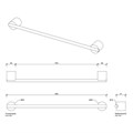 Полотенцедержатель DECOR WALTHER STONE 0975155 подвесной цвет белый матовый сталь матовая 0975155