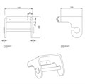 Держатель туалетной бумаги DECOR WALTHER STONE 0974554 подвесной цвет белый хром 0974554