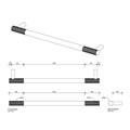 Полотенцедержатель DECOR WALTHER CLUB 0855460 подвесной цвет черный матовый хром 0855460