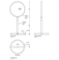 Зеркало косметическое DECOR WALTHER STONE DW 0972460 настольное 0972460