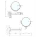 Косметическое зеркало DECOR WALTHER 0110960 подвесное цвет черный матовый 0110960