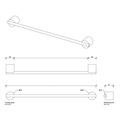 Полотенцедержатель DECOR WALTHER STONE 0975264 подвесной цвет черный матовый хром 0975264