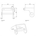 Держатель туалетной бумаги DECOR WALTHER STONE 0974555 подвесной цвет белый сталь матовая 0974555