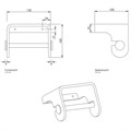 Держатель туалетной бумаги DECOR WALTHER STONE 0974565 подвесной цвет сталь матовая черный матовый 0974565