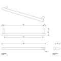 Полотенцедержатель DECOR WALTHER BAR 0856220 подвесной цвет золото 0856220