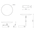 Зеркало косметическое DECOR WALTHER VISION R 0126582 настенное цвет золото матовое 0126582