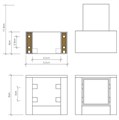 Стакан DECOR WALTHER BRICK 0591900 подвесной цвет белый хром 0591900