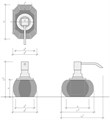 Дозатор DECOR WALTHER KRISTALL 0933480 настольный цвет золото матовое фиолетовый 0933480
