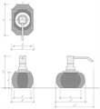 Дозатор DECOR WALTHER KRISTALL 0933495 настольный цвет капри синий золото матовое 0933495