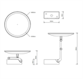 Косметическое зеркало DECOR WALTHER VISION R 0123176 подвесное цвет сталь матовая 0123176