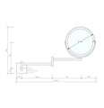 Косметическое зеркало DECOR WALTHER 0105866 подвесное цвет темный металл матовый 0105866