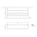 Полотенцедержатель DECOR WALTHER CORNER 0561360 подвесной цвет черный матовый 0561360