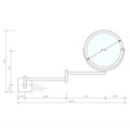 Косметическое зеркало DECOR WALTHER 0105882 подвесное цвет золото матовое 0105882