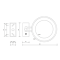 Косметическое зеркало DECOR WALTHER CORNER CENTURY 0122120 подвесное цвет золото 0122120