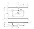 Керамическая раковина BB800ETL, 810x460x170 BB800ETL