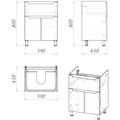 60 Тумба "Паола 60" №4 с ящиком (ум. Эстель 600, Эстель 600 слим) EG010813