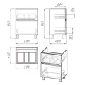 60 Тумба Петра 60 №4 (ум. Эстель 600), цвет дуб кремовый EG010805