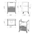 60 Тумба Альтера 60 универсальная (ум. Мирра 600, Мирра 600 слим). цвет антрацит EG010687