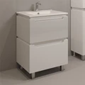 60 Тумба "Веста 60" (ум. COMO 600), цвет белый глянец, Pur-клей EG010599