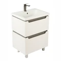 60 Тумба "Веста 60" (ум. COMO 600), цвет белый/графит, Pur-клей EG010598