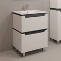 60 Тумба "Веста 60" (ум. COMO 600), цвет белый/графит, Pur-клей EG010598