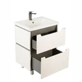 60 Тумба "Веста 60" (ум. COMO 600), цвет белый/графит, Pur-клей EG010598