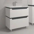 75 Тумба "Веста 75" (ум. Оскар 750), цвет белый/графит, Pur-клей EG010592